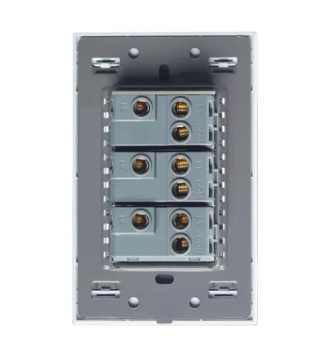Placa Con 3 Apagadores Cristal Negra
