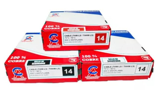 Genérico Cable Thw Cal 14 (100% Cobre) BLANCO