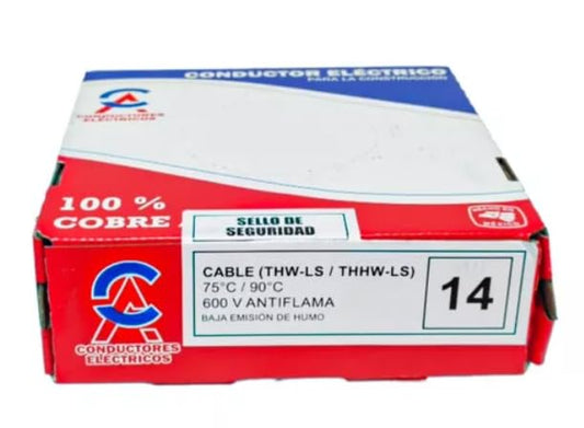 Genérico Cable Thw Cal 14 (100% Cobre) BLANCO