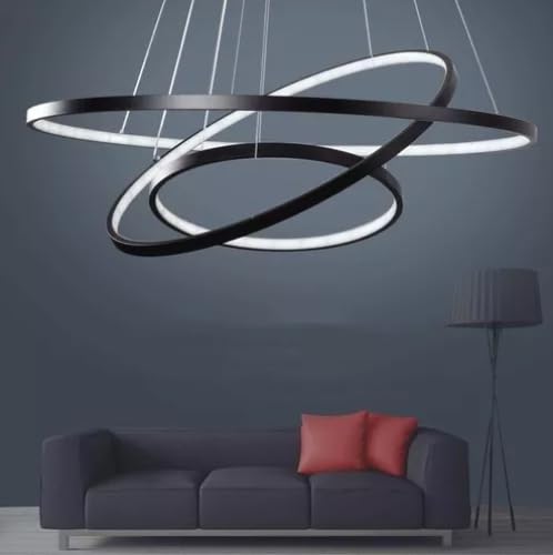 Candil De Led Planet Colgante Modernista Negro