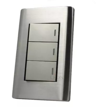 Apagador Triple Con Placa Cromada Leon