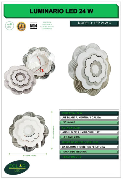 Genérico Lampara Led De Techo 24w (MODELO C)