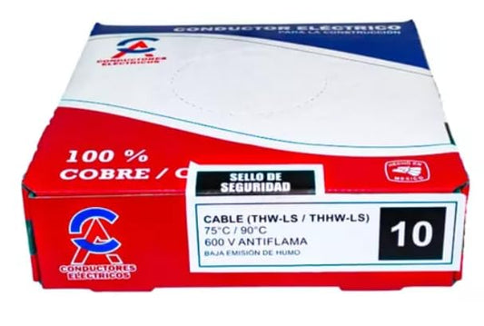 Genérico Cable Thw Cal 10 (100% Cobre) NEGRO