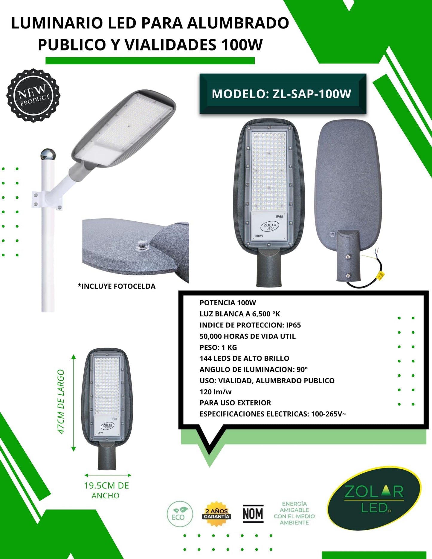 Suburbana De Led Alumbrado Público 100w