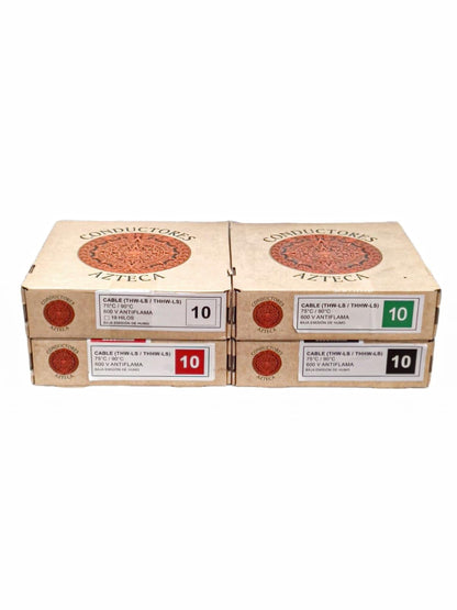 Genérico Cable Thw Azteca Cal 10 (100% Cobre) ROJO