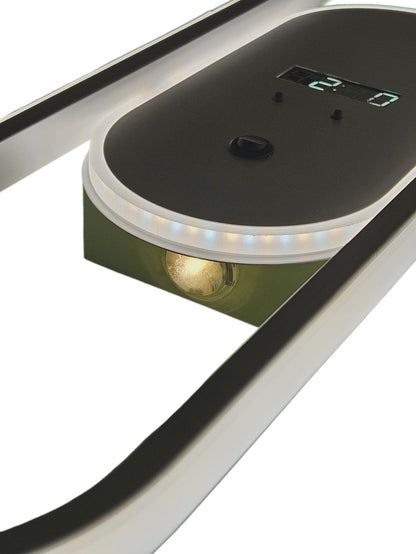 Lampara Led 66w C/3 Tonos De Luz Con Reloj BLANCO