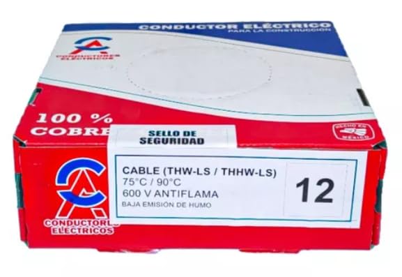 Genérico Cable Thw Cal 12 (100% Cobre) BLANCO