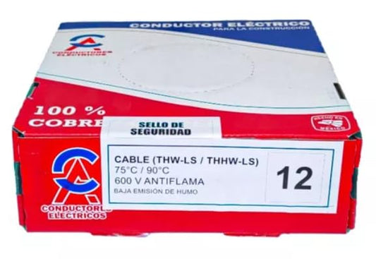 Genérico Cable Thw Cal 12 (100% Cobre) BLANCO
