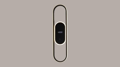 Lampara Led 66w C/3 Tonos De Luz Con Reloj NEGRO