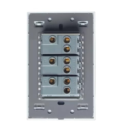 Placa Con 3 Apagadores Cristal Aqua
