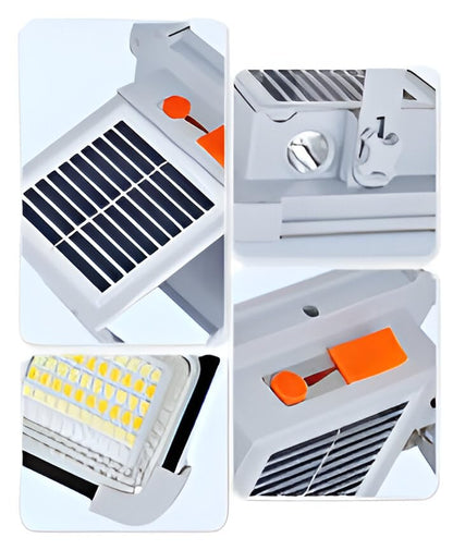Linterna De Mano Portátil 200w C/Celda Solar Y Usb