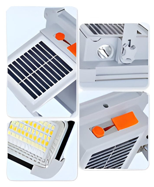 Linterna De Mano Portátil 200w C/Celda Solar Y Usb
