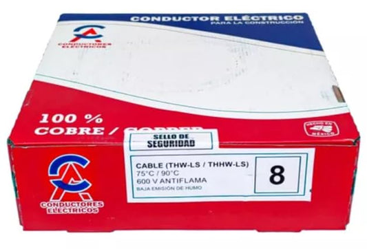 Genérico Cable Thw Cal 08 (100% Cobre) BLANCO