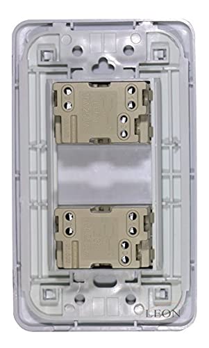 Placa Con 2 Apagadores Sencillos Leon