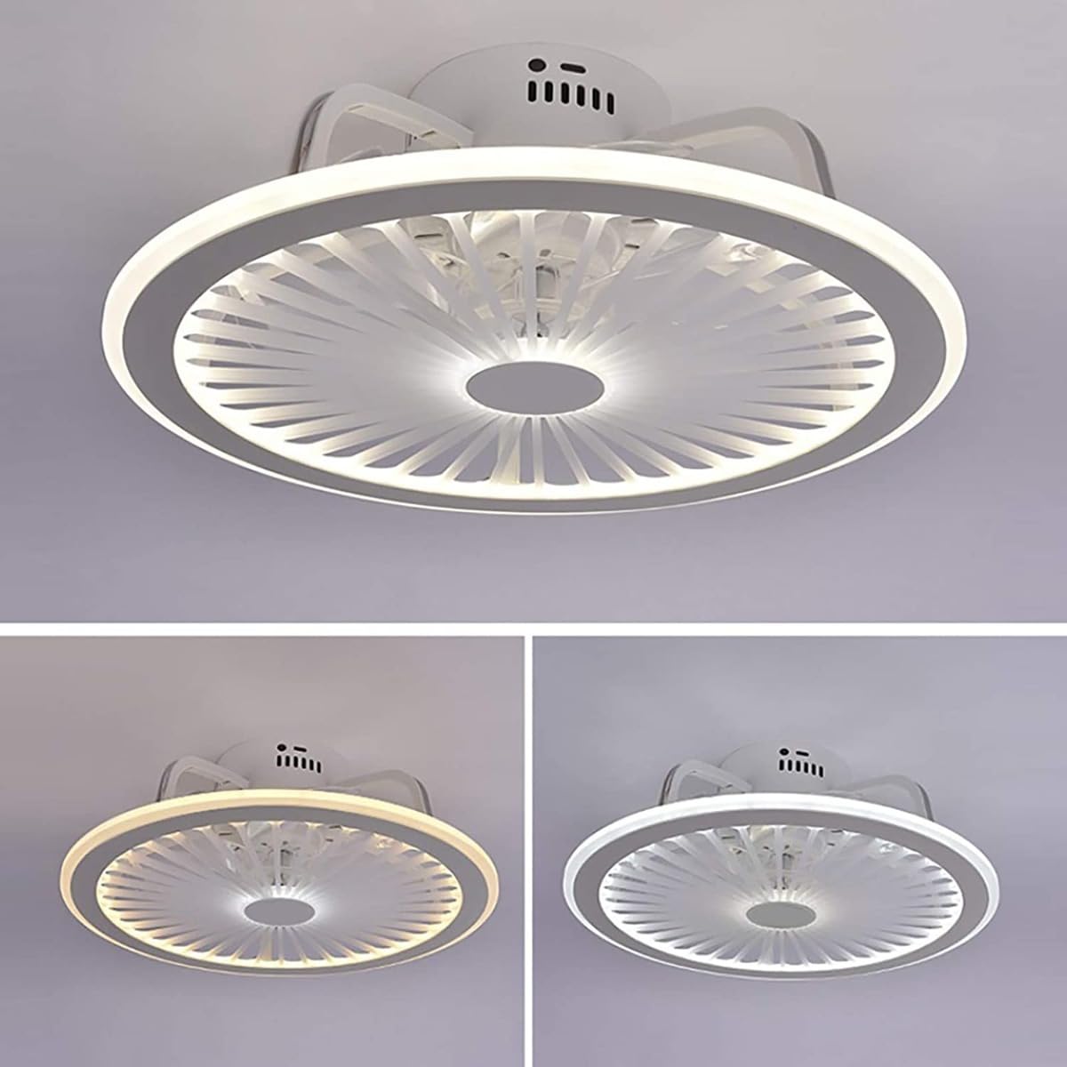 LAMPARA DE LED CON VENTILADOR 36W BLANCO