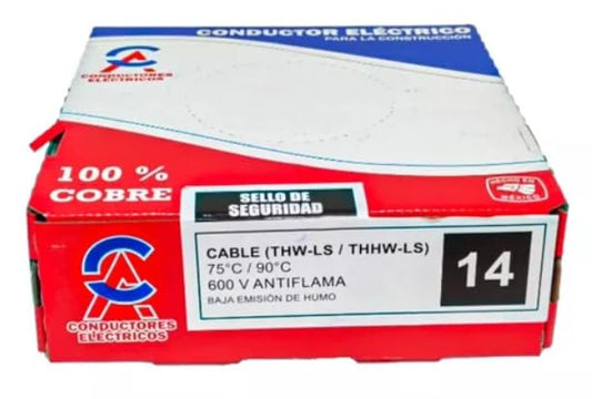 Genérico Cable Thw Cal 14 (100% Cobre) NEGRO