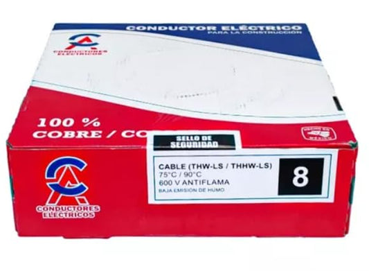 Genérico Cable Thw Cal 08 (100% Cobre) NEGRO