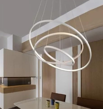 Candil De Led Planet Colgante Modernista Blanco