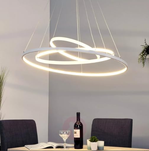 Candil De Led Planet Colgante Modernista Blanco
