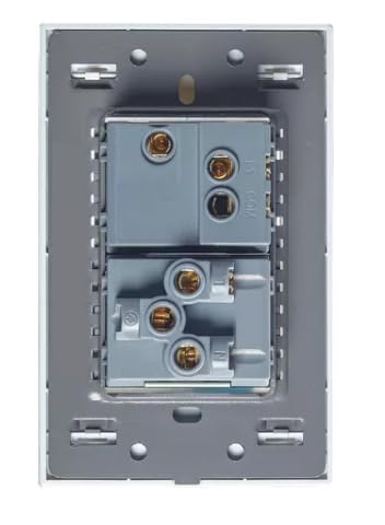Placa Con 1 Apagador Y 1 Contacto Cristal Blanca