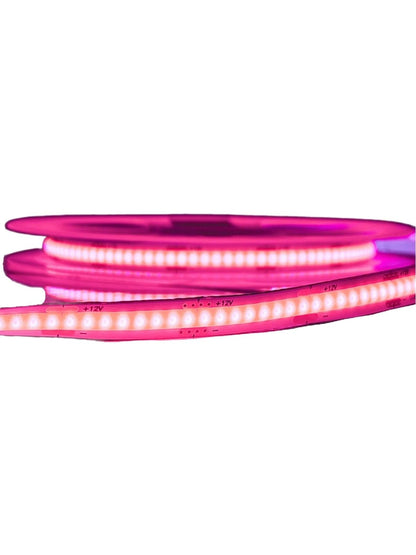 Tira Led Cob 5 Mts 12v Rosa