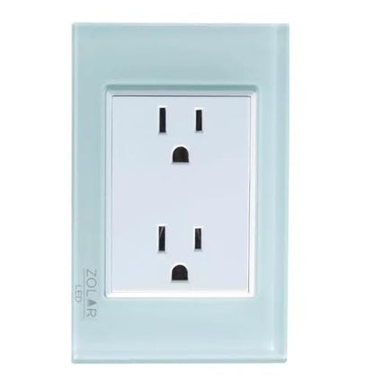 Placa Con 2 Contactos Cristal Aqua