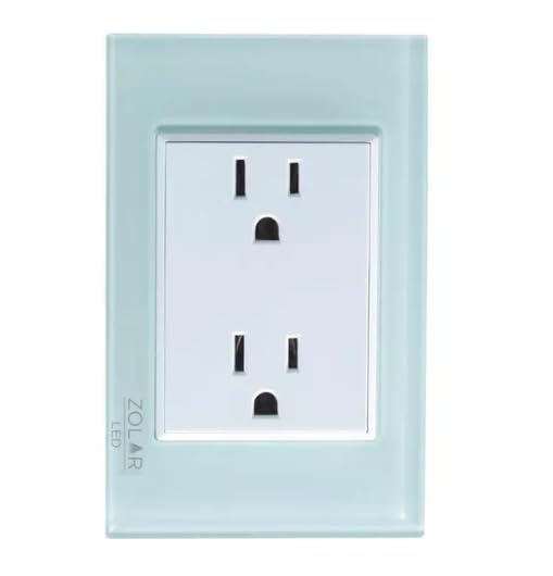 Placa Con 2 Contactos Cristal Aqua