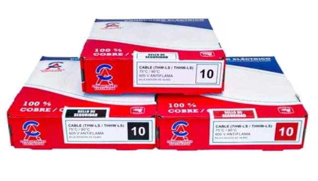 Genérico Cable Thw Cal 10 (100% Cobre) ROJO