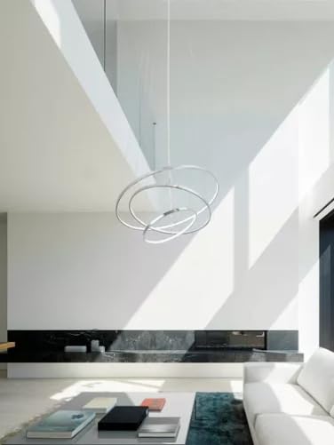 Candil De Led Planet Colgante Modernista Cromo