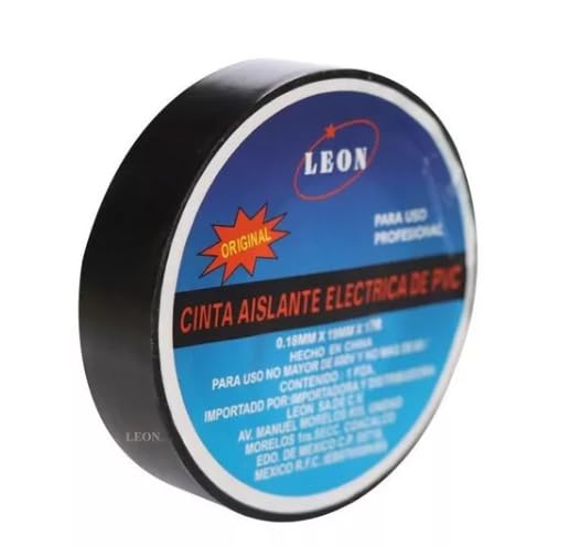 Cinta De Aislar 19mm X 17 Mts Leon (pack C/3)