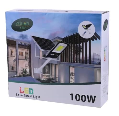 Lampara De Led Suburbana Solar 100w Cob (alumbrado Publico)