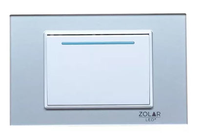 Apagador 72mm Con Placa Cristal Gris