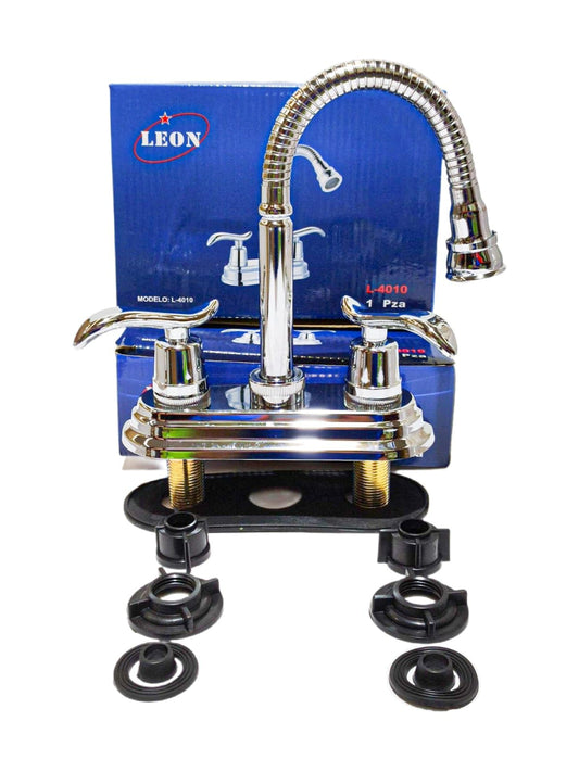 Mezcladora Para Lavabo Cuello Flexible (l-4010)