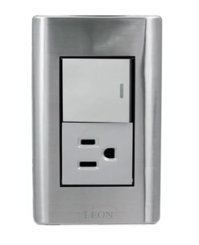 Apagador Y Contacto Con Placa Cromada Leon