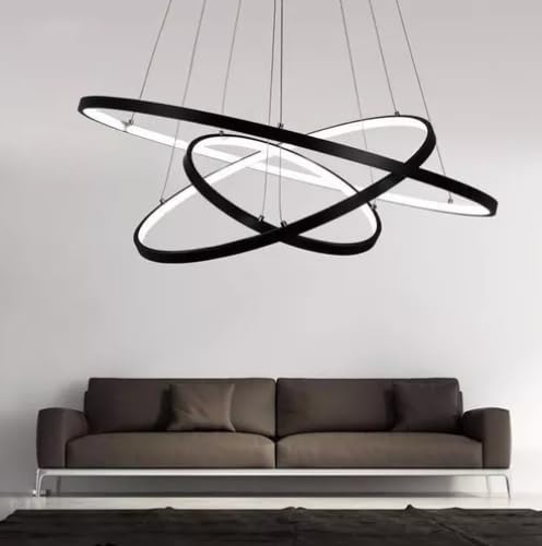 Candil De Led Planet Colgante Modernista Negro