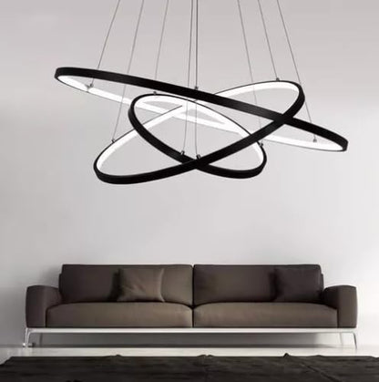 Candil De Led Planet Colgante Modernista Negro