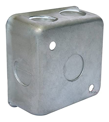 Caja Cuadrada De 1/2 Reforzada Galvanizada (pack C/10)