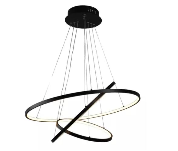 Candil De Led Planet Colgante Modernista Negro