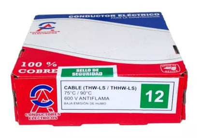 Genérico Cable Thw Cal 12 (100% Cobre) VERDE