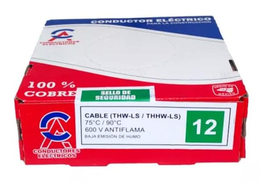 Genérico Cable Thw Cal 12 (100% Cobre) VERDE