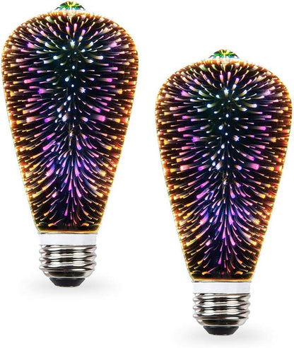 Foco Decorativo De Led 3d Fireworks 5W st64 (pack C/2 Pzas)