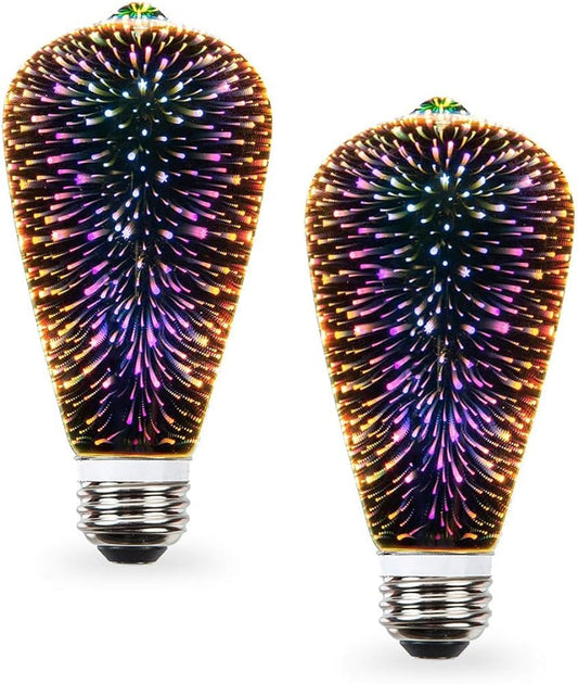 Foco Decorativo De Led 3d Fireworks 5W st64 (pack C/2 Pzas)
