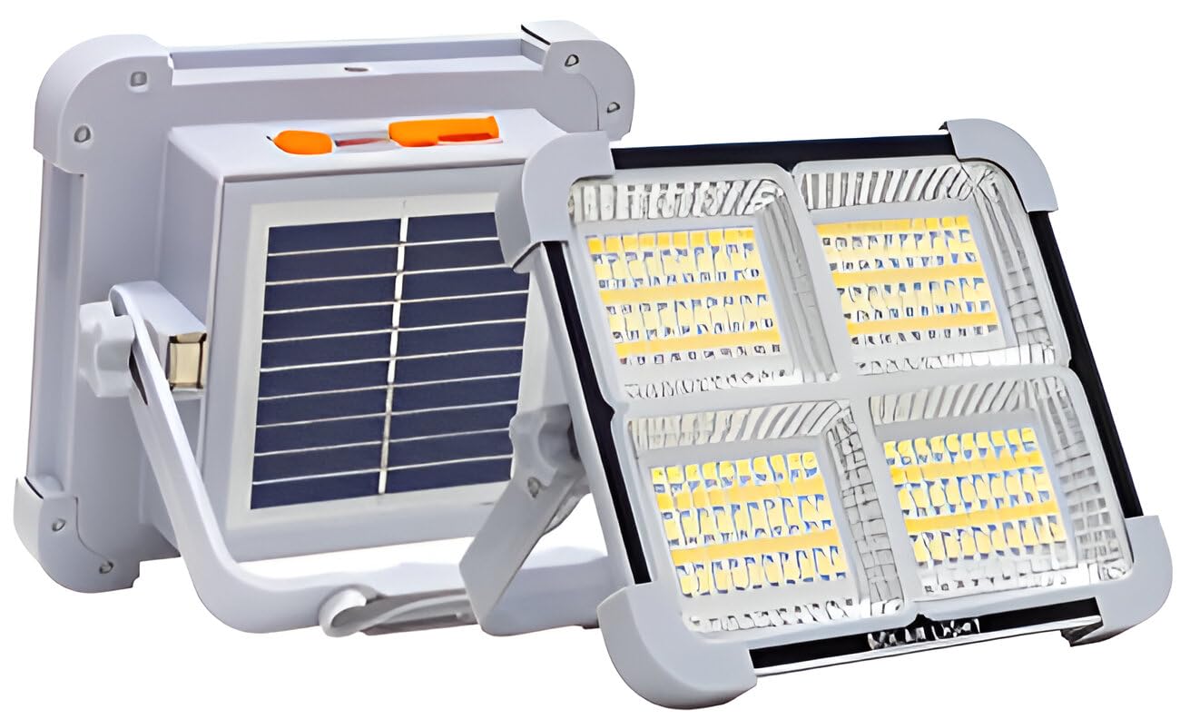 Linterna De Mano Portátil 200w C/Celda Solar Y Usb