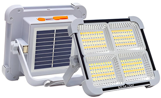 Linterna De Mano Portátil 200w C/Celda Solar Y Usb